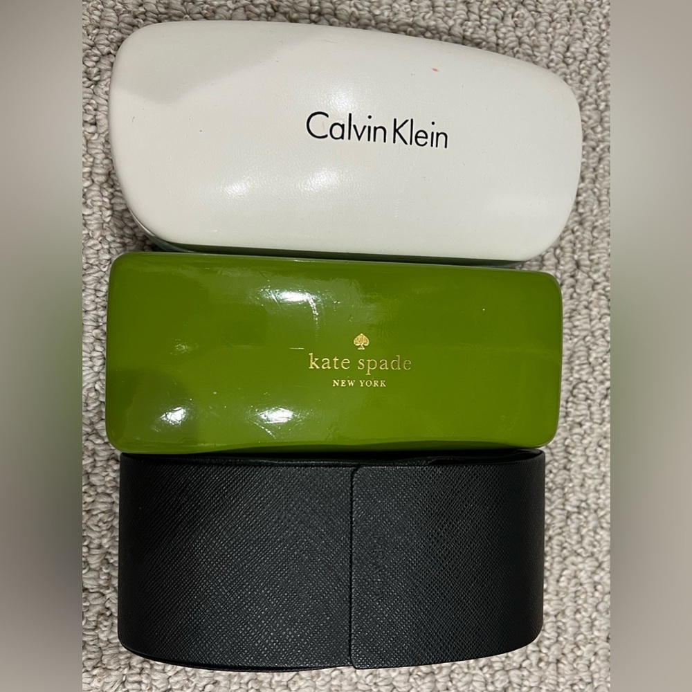 Prada, Kate Spade & Calvin Klein Sunglass Cases - Set of 3 Cases